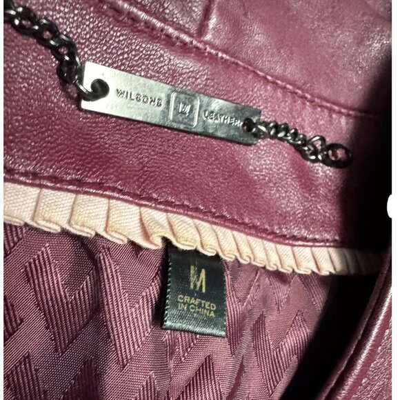 WILSONS LEATHER Designer GENUINE LEATHER Cropped Casual Jacket Womens Medium - Picture 6 of 7